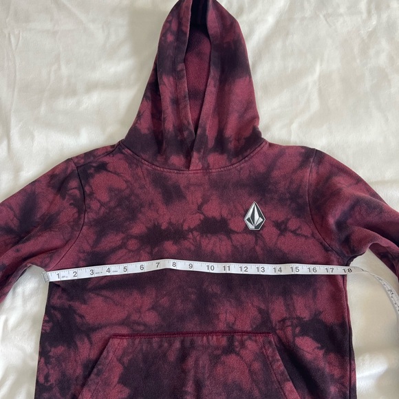 Volcom Burgundy Tie-Dye‎ Sweatshirt - Picture 5 of 7
